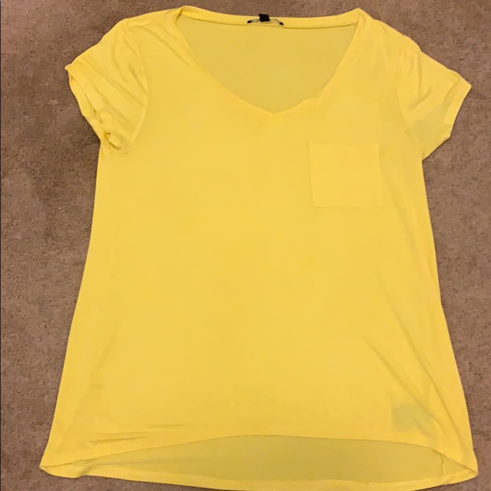 Yellow v neck t shirt